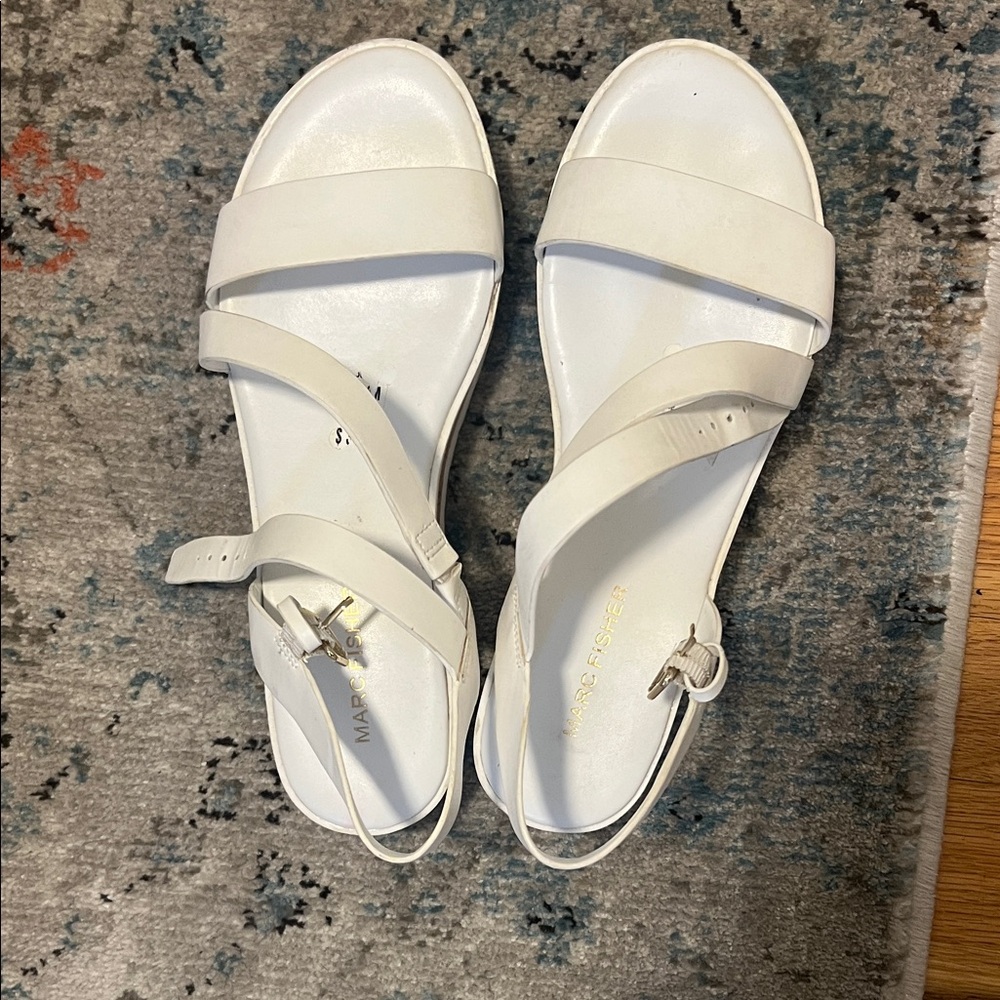 Marc Fisher Elegant White Sandals